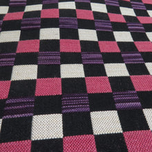 Load image into Gallery viewer, アンティーク 単衣帯 2本セット 正絹 市松 桔梗 茶色 紫色 織文様 レトロ