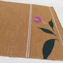 Load image into Gallery viewer, アンティーク 単衣帯 2本セット 正絹 市松 桔梗 茶色 紫色 織文様 レトロ