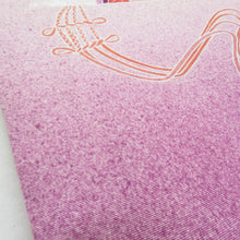 Load image into Gallery viewer, 名古屋帯 正絹 塩瀬 扇子文様 お太鼓柄 九寸帯 紫色 カジュアル 仕立て上がり 着物帯 長さ374cm