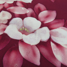 Load image into Gallery viewer, 名古屋帯 正絹 塩瀬 花文様 お太鼓柄 九寸帯 紫色 カジュアル 仕立て上がり 着物帯 長さ360cm