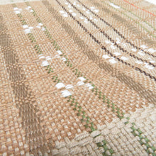 Load image into Gallery viewer, 名古屋帯 正絹 浮き織り 紬地 縞柄 八寸帯 薄茶色 カジュアル 仕立て上がり 着物帯 長さ370cm