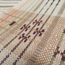 Load image into Gallery viewer, 名古屋帯 正絹 浮き織り 紬地 縞柄 八寸帯 薄茶色 カジュアル 仕立て上がり 着物帯 長さ370cm