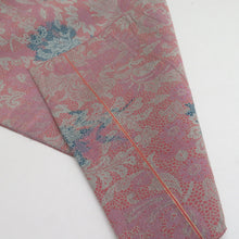 Load image into Gallery viewer, 名古屋帯 正絹 紹巴織 ペイズリー柄 八寸帯 紫色 カジュアル 仕立て上がり 着物帯 長さ335cm