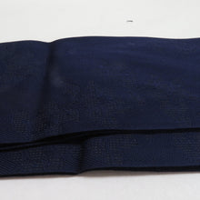 Load image into Gallery viewer, 浴衣帯 2本セット ポリエステル100% パープル x ネイビー 牡丹 椿 袴下帯 半巾帯 細帯 洗える 仕立て上がり 長さ360cm