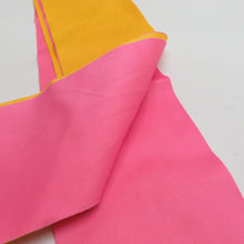 Load image into Gallery viewer, 浴衣帯 3本セット ポリエステル100% イエロー レッド 麻の葉 無地 袴下帯 半巾帯 細帯 洗える 仕立て上がり 長さ360cm