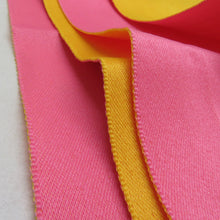 Load image into Gallery viewer, 浴衣帯 3本セット ポリエステル100% イエロー レッド 麻の葉 無地 袴下帯 半巾帯 細帯 洗える 仕立て上がり 長さ360cm