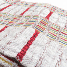 Load image into Gallery viewer, 半幅帯 紬さがの 白茶色 米沢織 木綿 日本製 細帯 小袋帯 半巾帯 長さ350cm