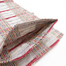 Load image into Gallery viewer, 半幅帯 紬さがの 白茶色 米沢織 木綿 日本製 細帯 小袋帯 半巾帯 長さ350cm