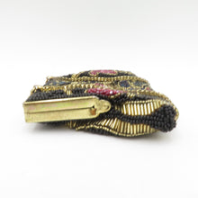 Load image into Gallery viewer, 和装バッグ ビーズバッグ 2点セット ブラック ハンドバッグ パーティーバッグ レトロ 着物バッグ 洋装 和小物