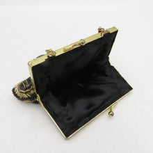 Load image into Gallery viewer, 和装バッグ ビーズバッグ 2点セット ブラック ハンドバッグ パーティーバッグ レトロ 着物バッグ 洋装 和小物