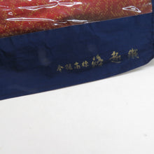 Load image into Gallery viewer, 反物 着尺 洛趣織 ウール 絹 交織 赤色 幾何学 未仕立て 女性着物用 着物生地 普段きもの カジュアル 長さ1200cm