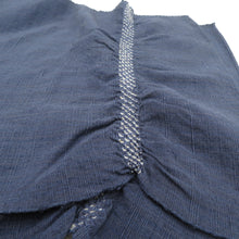Load image into Gallery viewer, 男帯 紬 大人用 兵児帯 正絹 青紺色 カジュアル メンズ へこ帯 男物 普段着物用 長さ300cm