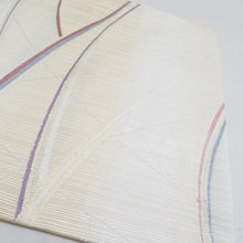 画像をギャラリービューアに読み込む, 名古屋帯 織り柄 芝草文様 グラデーション ベージュ色 正絹 九寸なごや帯 六通柄 カジュアル 仕立て上がり 着物帯 長さ368cm