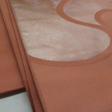 画像をギャラリービューアに読み込む, 袋帯 流水文 茶橙色 箔糸 正絹 六通柄 仕立て上がり 着物帯 長さ432cm