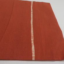 画像をギャラリービューアに読み込む, 名古屋帯 紬地 ろうけつ染め 菊に紅葉文様 茶色 正絹 お太鼓柄 九寸帯 カジュアル 仕立て上がり 長さ341cm