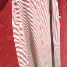 画像をギャラリービューアに読み込む, 道行 ビロード織 菊柄 ちりよけコート 正絹 赤色 着物用 身丈124cm