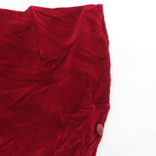 画像をギャラリービューアに読み込む, 着物コート ベルベットコート ポンチョ 赤色 レーヨン 和装コート 日本製 身丈75cm
