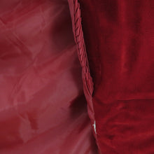 画像をギャラリービューアに読み込む, 着物コート ベルベットコート ポンチョ 赤色 レーヨン 和装コート 日本製 身丈75cm