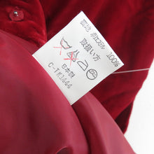 画像をギャラリービューアに読み込む, 着物コート ベルベットコート ポンチョ 赤色 レーヨン 和装コート 日本製 身丈75cm