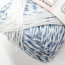 Load image into Gallery viewer, ハマナカ 毛糸 ウオッシュコットン クロシェ グラデーション 204番色 1玉25g巻 約104m×10 みずいろ系 手芸糸 未使用品