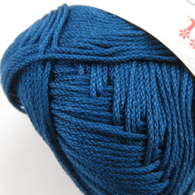 Load image into Gallery viewer, ハマナカ 毛糸 ウオッシュコットン クロシェ 124番色 1玉25g巻 約104m×8 ブルー系 手芸糸 未使用品