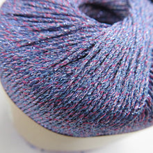 Load image into Gallery viewer, 毛糸 Diascena ダイヤシェーナ 色番504 10玉セット 1玉25g巻 約122m 春夏毛糸 合太 パープル系 ポリエステル100% 未使用品