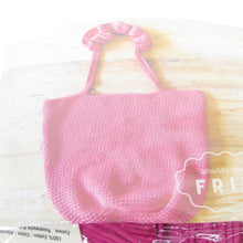 画像をギャラリービューアに読み込む, 毛糸 amuhibi crochet KIT FRILL フリルバッグキット HOTPINK×3玉 編み図 未開封品 未使用品