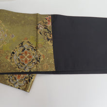 Load image into Gallery viewer, Back Obi Golden Phoenix Gorgeous Foil Six -Wall Pattern Pure Silk Fomal Length 440cm Beautiful goods