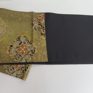 Back Obi Golden Phoenix Gorgeous Foil Six -Wall Pattern Pure Silk Fomal Length 440cm Beautiful goods