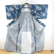 Load image into Gallery viewer, 紬 着物 ブルー