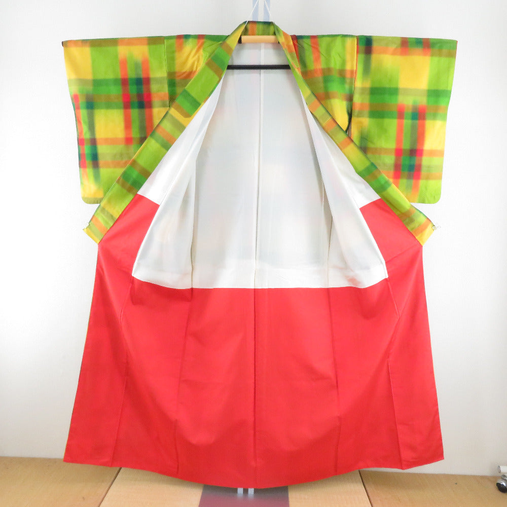 正絹 色フルセット 紬上品 地紋花紅葉柄 色色無地 無地シンプル フル