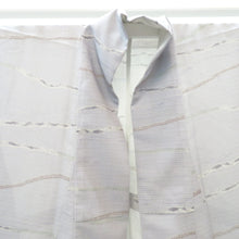 Load image into Gallery viewer, 夏着物 夏 小紋 ライトグレー×多色 横段 広衿 夏用 仕立て上がり 身丈162.6cm