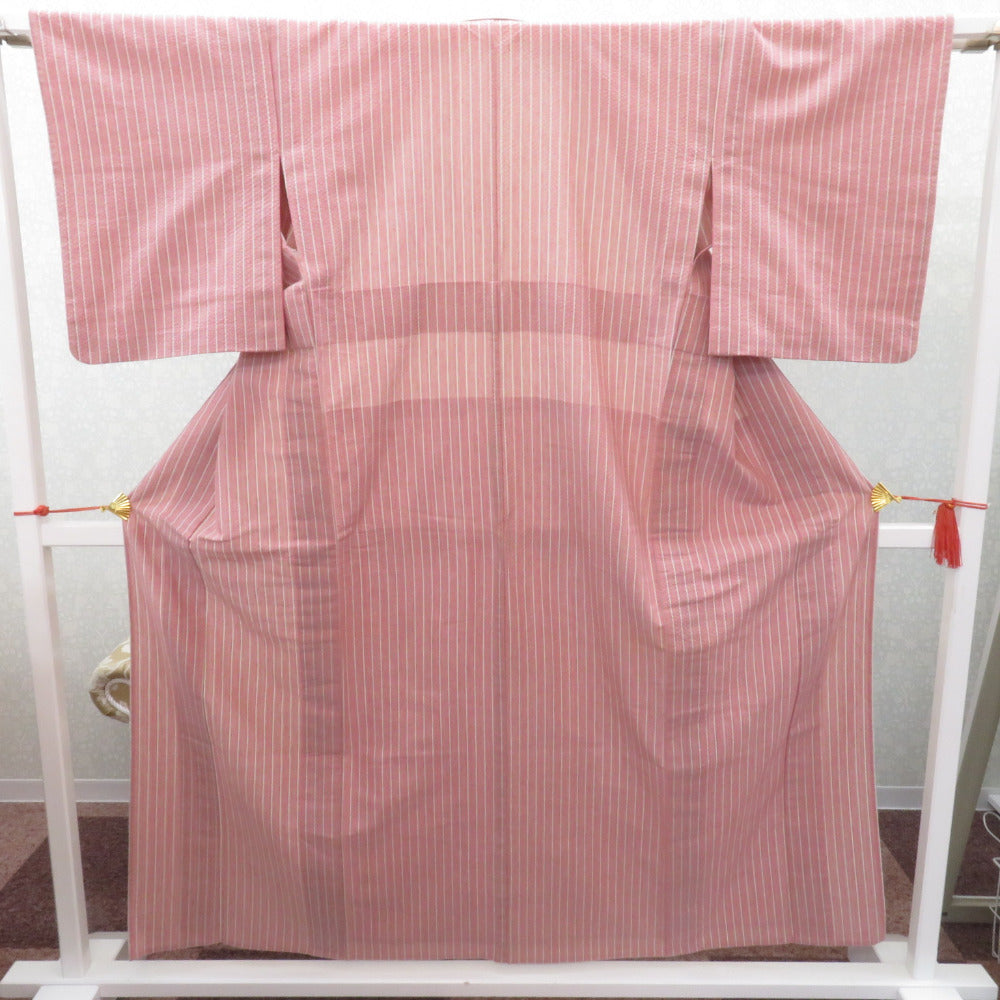 正絹　縞の素敵な単衣 単衣着物 - KIMONO OFF キモノオフ