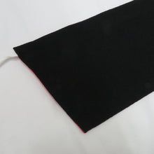 Load image into Gallery viewer, 子供着物 女児用 子ども用 作り帯 結び帯 7歳用 ブラック 花・扇子 刺繍 縮緬 七五三 祝着 晴れ着 舞台衣装 ちりめん