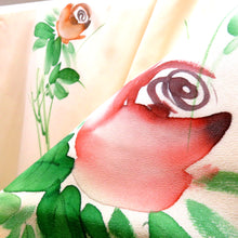 画像をギャラリービューアに読み込む, 付下げ 正絹 袷 オレンジぼかし 花柄 絵画調 広衿 仕立て上がり着物 フォーマル 卒入学式・卒入園式 七五三・お宮参り