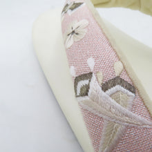 Load image into Gallery viewer, 草履 刺繍鼻緒 S～Mサイズ相当 23cm適応 吉祥模様 白色ｘピンク色 カジュアル レディース 女性 履物