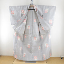 Load image into Gallery viewer, 紬 着物 グレー