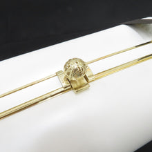 Load image into Gallery viewer, 草履・バッグセット 草履バッグセット 白×黒×金 無地調 ふくれ織り Mサイズ 適応サイズ23.0ｃｍ～24.5ｃｍ フォーマル モノトーン 振袖 訪問着 付下げ 色無地