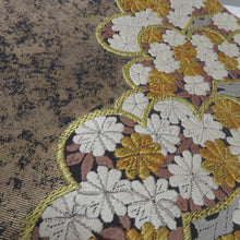 Load image into Gallery viewer, 正絹 袋帯 雲取り 箔 小菊 小花