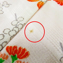 Load image into Gallery viewer, 子供着物 こども着物 白×多色 花鳥 総柄 女児用 四つ身 子どもきもの 七五三 結婚式 パーティー おひな祭り 練習用 リメイク レトロモダン