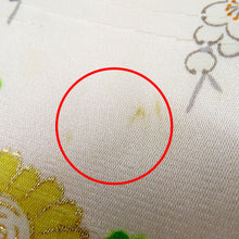 Load image into Gallery viewer, 子供着物 こども着物 白×多色 花鳥 総柄 女児用 四つ身 子どもきもの 七五三 結婚式 パーティー おひな祭り 練習用 リメイク レトロモダン
