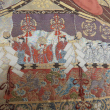 画像をギャラリービューアに読み込む, 袋帯 祇園祭 山鉾団 金糸銀糸 多色 ベージュ系 正絹 六通柄 落款入り フォーマル 仕立て上がり 着物帯 長さ440cm