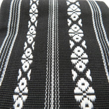 Load image into Gallery viewer, Corner 100 % cotton cotton cotton belt Japanese dedication pattern black × white men&#39;s classic yukata band men&#39;s male kimono length 400cm