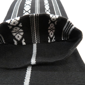 Corner 100 % cotton cotton cotton belt Japanese dedication pattern black × white men's classic yukata band men's male kimono length 400cm