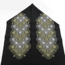 Load image into Gallery viewer, Embroidery half collar black x gold / white embroidery flower polyester half -collar rhinestone kimono dressing upon ceremony graduation ceremony for visiting clothes Japanese clothing accessories