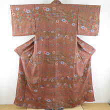 Load image into Gallery viewer, Komon Shiki Shikihana Pure Silk Brown Wide Collar Single Base Casual Tailoring Kimono Step