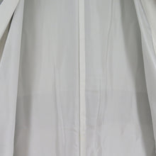 Load image into Gallery viewer, Attached lined lined gray whal gray lined wide collar crepe pure silk crest tailoring kimono 161cm beautiful goods
