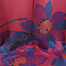 Load image into Gallery viewer, Kimono flowers on kimono flowers Pure silk pure silk lined collar dark pink colored red -purple adult ceremony graduation ceremony formal tailoring kimono 177cm beautiful goods