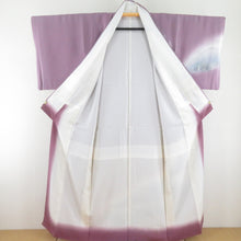Load image into Gallery viewer, 付下げ 立木風景 紫色 袷 広衿 正絹 紋なし 仕立て上がり着物 身丈156cm