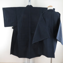 Load image into Gallery viewer, Men&#39;s kimono ensemble wool single garment for dark blue men Men&#39;s tailored kimono men&#39;s casual height 129cm beautiful goods